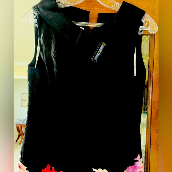 Gorgeous  elegant black floral sheath, size 8 by Kay Unger NY--Classy! - Picture 3 of 12